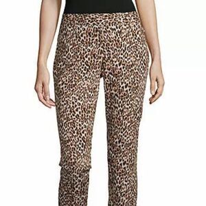 Worthington Cheetah Print Ankle Capri Cropped 16 Pants new with tags